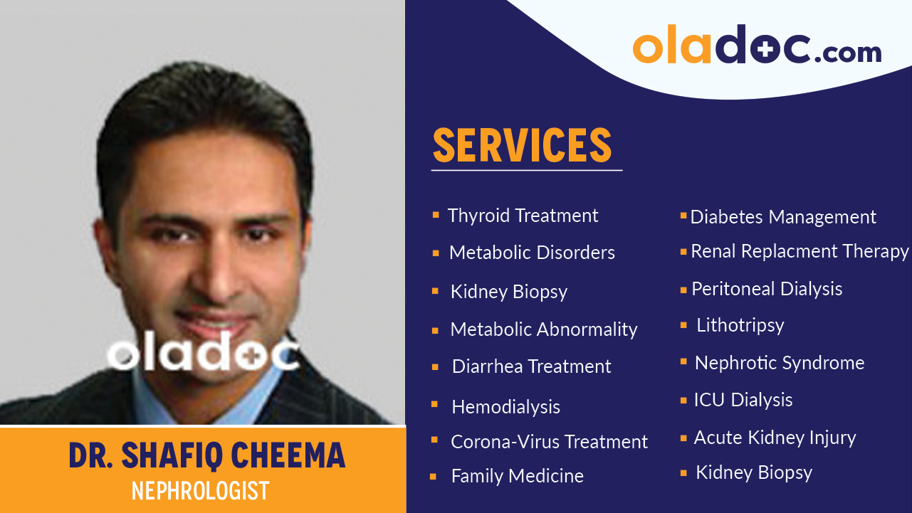 Services  provided by Dr. Shafiq Cheema